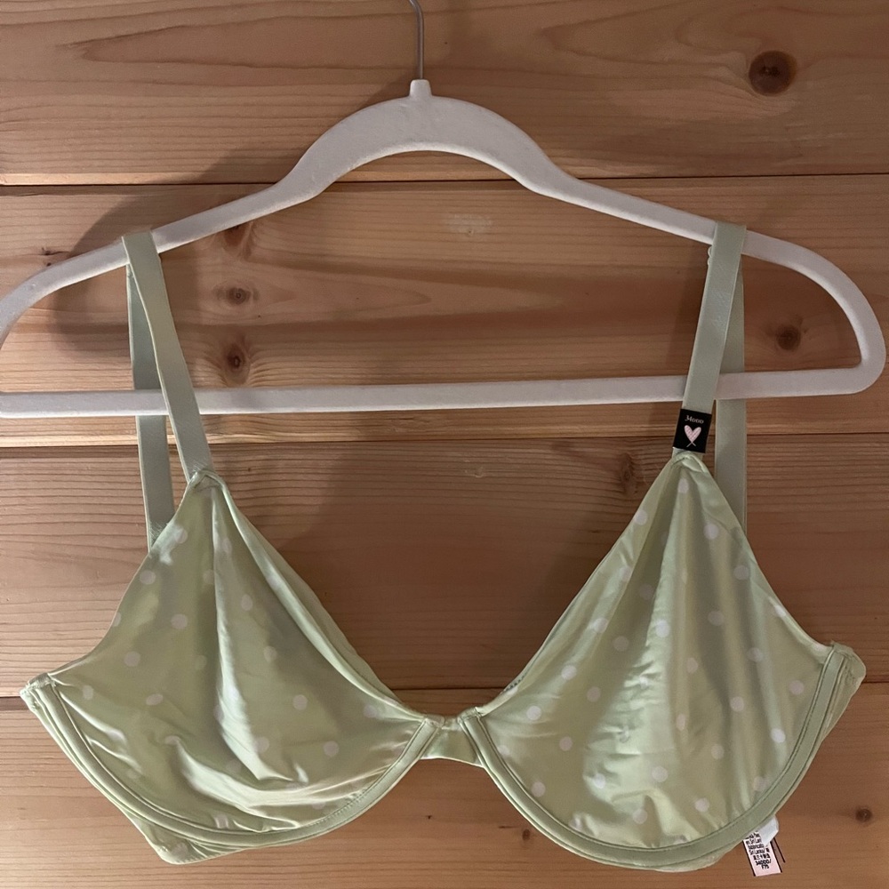 Victoria's Secret Light Green Polka Dot Bra